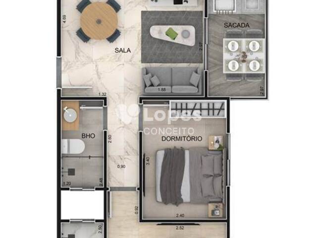 #VNO311-WFF - Apartamento para Venda em Praia Grande - SP - 1