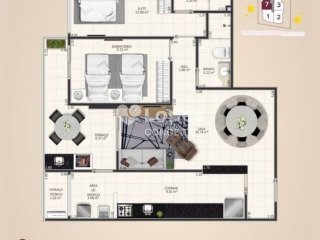 #YSF17-WFF0 - Apartamento para Venda em Praia Grande - SP - 2
