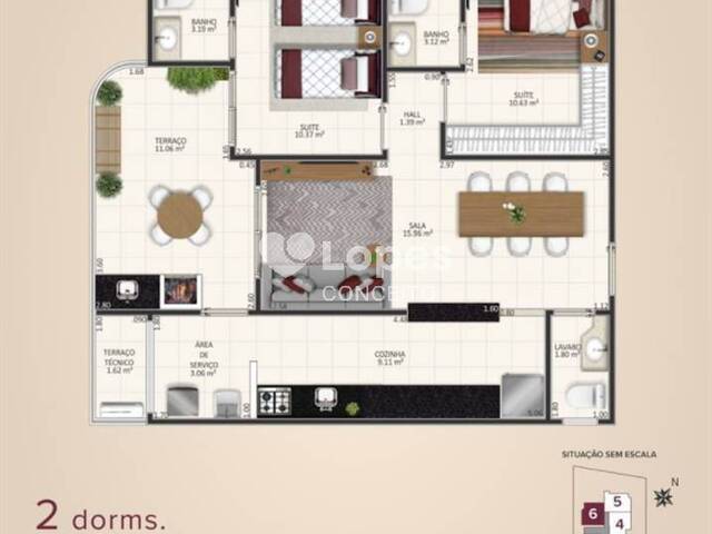 #YSF19-WFF0 - Apartamento para Venda em Praia Grande - SP - 2